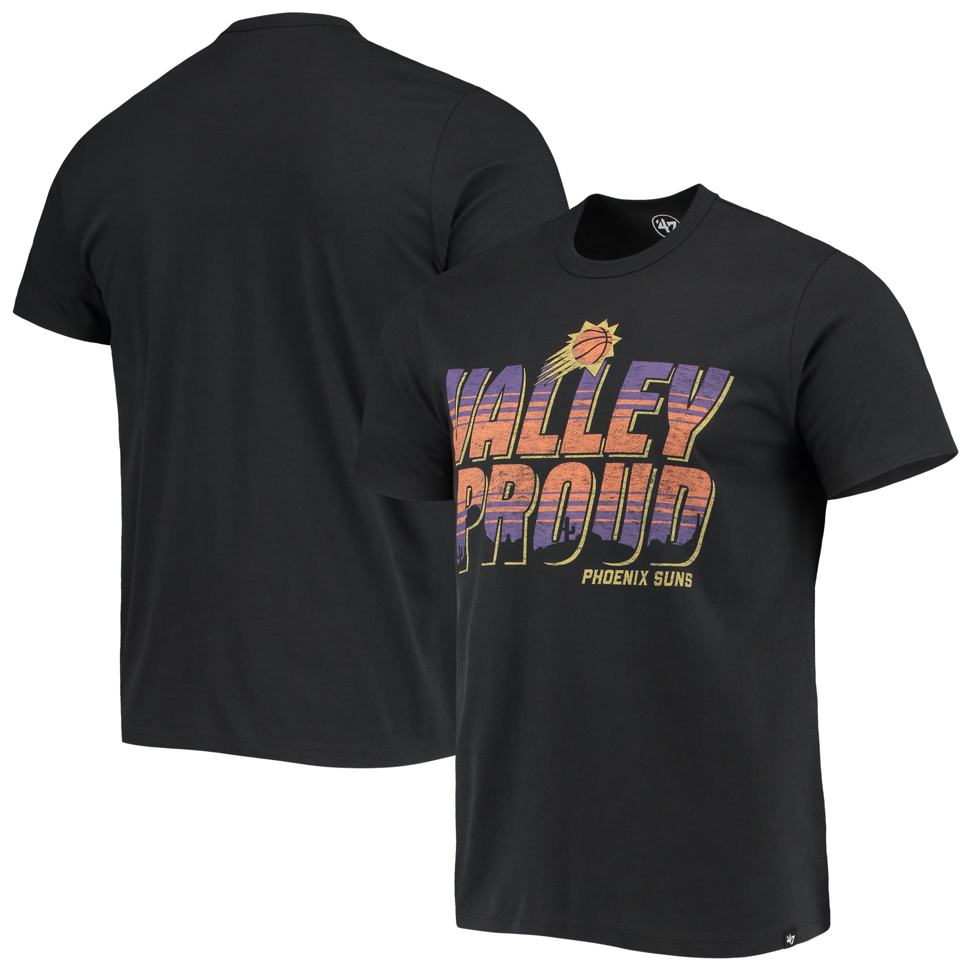 Men's '47 Black Phoenix Suns Hometown Regional Valley Proud T-Shirt